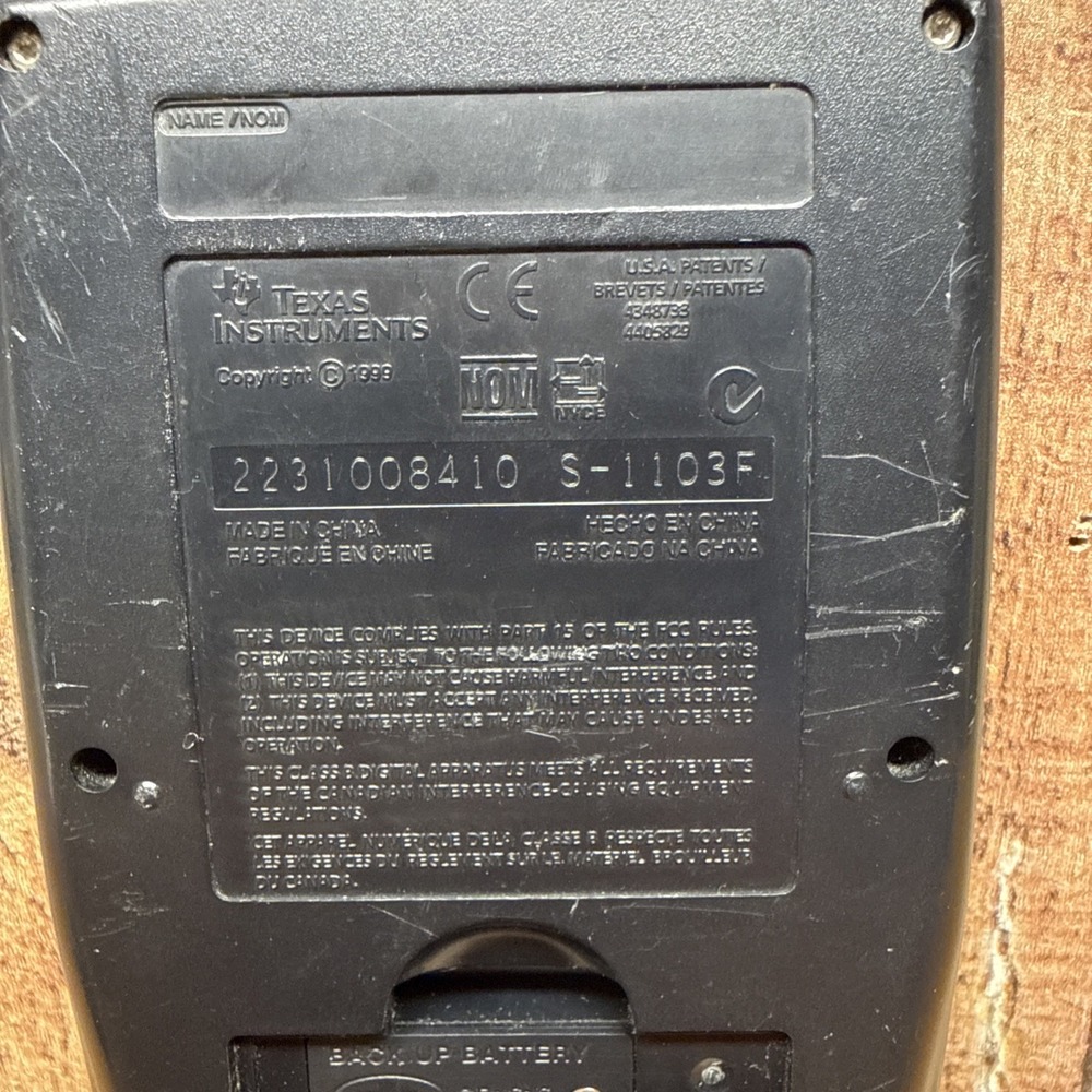 Texas Instruments TI-89 Graphing Advanced Calculator+Cover, Tested,Works w/Batt. - Picture 6 of 6